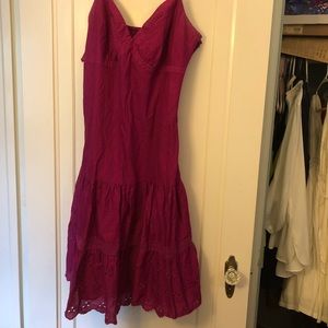 Gap linen dress with cute detail at bottom size 16